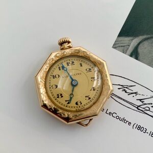 Antique Elegant A. LeCoultre Women’s Octagon Pocket Watch Swiss Made Manual Wind